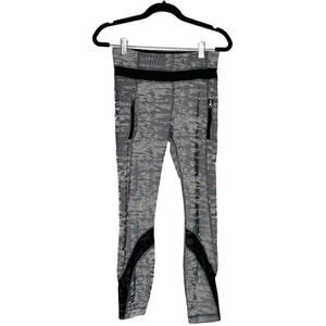 Lululemon Athletica Inspire Tight II Crop Leggings Women's Black Gray Size 4